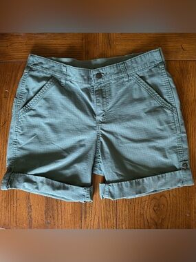 Carhartt Women’s Sage Green Original Fit Roll-Cuff Shorts Size 10